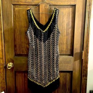 Black and gold shimmer dress!